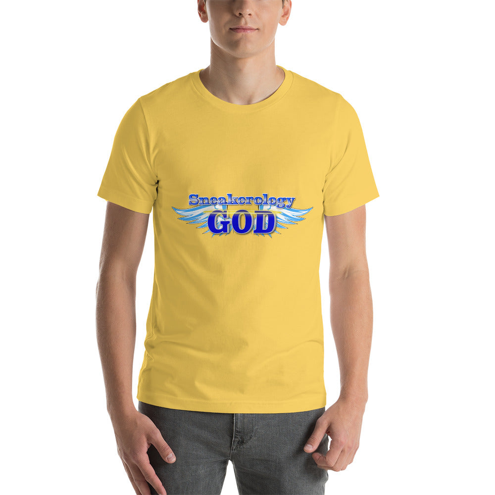 Sneakerology God official wings logo T-shirt yellow